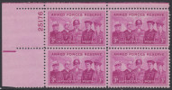 !a! USA Sc# 1067 MNH PLATEBLOCK (UL/25176) - Armed Fores Reserve - Nuovi