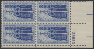 !a! USA Sc# 1092 MNH PLATEBLOCK (LR/25683/a) - Oklahoma Statehood - Ungebraucht