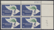 !a! USA Sc# 1234 MNH PLATEBLOCK (UR/27571) - Alliance For Progress - Unused Stamps