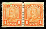 Canada (Scott No. 160 - George V Scroll) (**) TTB / XF Paire / Pair - Roulettes