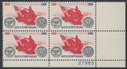 !a! USA Sc# 1261 MNH PLATEBLOCK (LR/27985) - Battle Of New Orleans - Nuovi