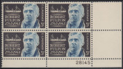 !a! USA Sc# 1270 MNH PLATEBLOCK (LR/28145) - Robert Fulton - Nuovi