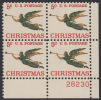 !a! USA Sc# 1276 MNH PLATEBLOCK (LR/28230/a) - Christmas: Angel With Trumpet - Neufs