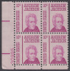 !a! USA Sc# 1286 MNH PLATEBLOCK (LL/30995) - Prominent Americans: Andrew Jackson - Neufs