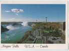 Niagara Falls - USA - Canada  - American Falls On The Left And The Horseshoe Falls Are Seperated By Goat Island - Moderne Kaarten