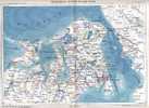 - COPENHAGUE , LE SUND ET L´ÎLE-FJORD . CARTE DU  XIXe SIECLE GRAVEE EN COULEURS - Topographical Maps