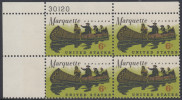 !a! USA Sc# 1356 MNH PLATEBLOCK (UL/30120) - Father Marquette - Ungebraucht