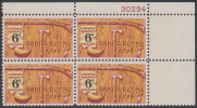 !a! USA Sc# 1357 MNH PLATEBLOCK (UR/30294/a) - American Folklore: Daniel Boone - Nuovi