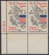 !a! USA Sc# 1369 MNH Horiz.PAIR (LL/30783) (Gum Slightly Damaged) - American Legion - Ungebraucht