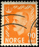 Pays : 352,02 (Norvège : Haakon VII)  Yvert Et Tellier N°:   366 (o) - Oblitérés