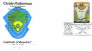 BASE BALL FDC USA 2000 LEGENDES DU BASE BALL MODELE 11 CHRISTY MATHEWSON - Baseball