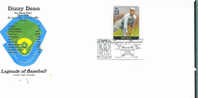 BASE BALL FDC USA 2000 LEGENDES DU BASE BALL MODELE 18 DIZZY DEAN - Béisbol