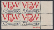 !a! USA Sc# 1525 MNH PLATEBLOCK (LR/34868) - Veterans Of Foreign Wars - Ongebruikt