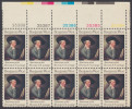 !a! USA Sc# 1553 MNH PLATEBLOCK(10) (UR/35384) - Benjamin West - Unused Stamps
