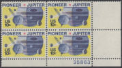 !a! USA Sc# 1556 MNH PLATEBLOCK (LR/35863) - Space: Pioneer 10 Passing Jupiter - Nuevos