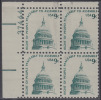 !a! USA Sc# 1591 MNH PLATEBLOCK (UL/37444) - Americana Issue: Dome Of Capitol - Nuevos