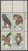 !a! USA Sc# 1760-1763 MNH PLATEBLOCK (UR/38792) - American Owls - Ungebraucht