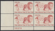 !a! USA Sc# 1772 MNH PLATEBLOCK (LL/38978) - International Year Of The Child - Nuevos