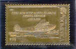 GOLD FOIL "FIRST NON-STOP NORTH ATLANTIC AIRMAIL SERVICE",  JULY 8, 1939 - Dominica (1978-...)