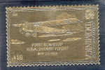 GOLD FOIL "FIRST NON-STOP U.S.A. TRANSIT FLIGHT", MAY 2/3 1923 - Dominique (1978-...)