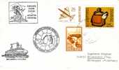 ARGENTINA USED COVER 1974 ANTARTIC DIFF. CANCELED BAR - Otros & Sin Clasificación