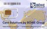 CARTE A PUCE BOWE GROUP AVEC N° SERIE + CODE BARRE RARE - Tarjetas De Salones Y Demostraciones