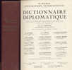 A.F. Frangulis : Dictionnaire Diplomatique - Dictionnaires