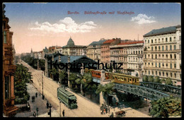 ALTE POSTKARTE BERLIN BÜLOWSTRASSE MIT HOCHBAHN Strassenbahn Tram Tramway Train Zug Ansichtskarte AK Postcard Cpa - Schoeneberg