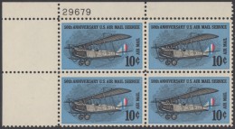 !a! USA Sc# C074 MNH PLATEBLOCK (UL/29679/d) - 50th Anniv. Air Mail Service - 3b. 1961-... Unused
