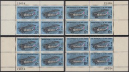 !a! USA Sc# C074 MNH Set Of 4 PLATEBLOCKS (4x/29684/Matched Set) - 50th Anniv. Air Mail Service - 3b. 1961-... Ongebruikt