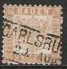 Allemagne - Baden - 1862 - Y&T 19a -  Michel 20 - Oblit. - Usati