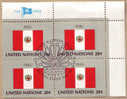 Flag Series - Bloc De 4 - Peru - Avec Cachet 1ier Jour - Other & Unclassified