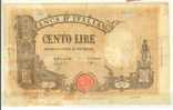 100 Lire Grande "B" (B.I.) Decr. 10/10/1944 (Azzolini / Urbini) - Barbetti - 100 Liras