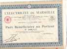 TITRE .ELECTRICITE DE MARSEILLE .13 - Elektrizität & Gas