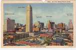 Skyline, Minneapolis, Minnesota :City Of Lakes And Parks ,looking North From Tenth Street; + Stamps "Wilson, "Liberty" - Otros & Sin Clasificación