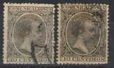 30 Cts Alfonso XIII Pelon, Num 222 Y Variedad Color 222a º - Used Stamps