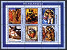 GUINEE-BISSAU 2001, TABLEAUX MICHEL ANGE, 6 Valeurs, Neufs / Mint. R1026 - Aktmalerei