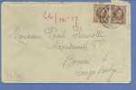 203(2) Op Brief Met Stempel BRUSSEL 4 Op 26/9/27 Naar BOMA (Congo-Belge)  VOORKEURTARIEF !!!!!!!!!!!!!!! - 1922-1927 Houyoux