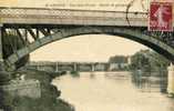 CHATOU 1922 LES DEUX PONTS ETUDE DE PERSPECTIVE CARTE EN BON ETAT - Chatou