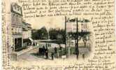 CHATOU 1902 LE PASSAGE A NIVEAU DE LA GARE GRAND CAFE DE LA GARE CARTE PRECURSEUR EN BON ETAT - Chatou