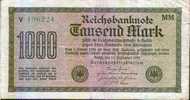 BANCONOTA TEDESCA Del 1922 - 1000 Mark