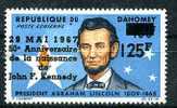 DAHOMEY  PA 59/ LINCOLN   SURCHARGE  KENNEDY - Altri & Non Classificati