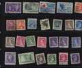 LOT 13 ° 25 TIMBRES DIFFERENTS 1953 1954 - Gebruikt