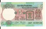 5 Rupees "INDE"   P80o   UNC  Ro 38   39 - India