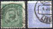 Portugal - 1892 25r And 50r King Carlos. Scott 70, 71. Used - Gebraucht