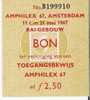 AP014 /- NIEDERLANDE -  AMPHILEX 1967 – Ámsterdam – Eintrittskarte Mit Markenabbildung - Covers & Documents