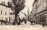 07 VERNOUX D´ARDECHE Grande Rue, Animée, Commerces, Fontaine, Ed JM, Dos 1900 - Vernoux