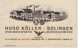 Solingen, Litho. Hugo Köller Stahlwarenfabrik Mit Unterschrift H.K / Schaffhausen (CH) 30.X.1934 - Solingen