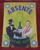 Plaque Métal "ABSENTE" Absinthe Refined. - Tin Signs (vanaf 1961)
