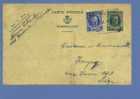 257 Op Entier Per EXPRES Met Spoorwegstempel PEPINSTER - 1922-1927 Houyoux